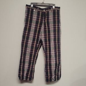 Dries Van Noten Plaid Chinos - Charcoal, Red, White And Yellow
